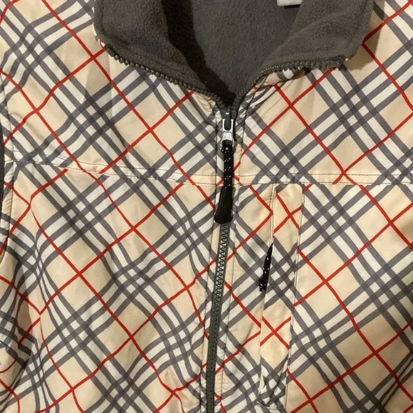 Snozu | Women’s GrayFleece Jacket w/plaid design - Size Medium - Picture 5 of 7